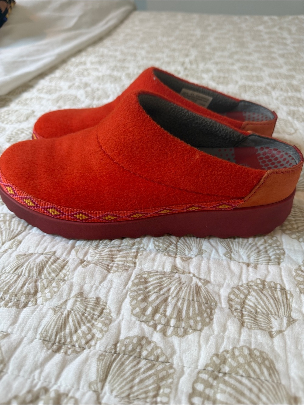 Dansko EUR 41 US 10 Clogs Lucie Wool Blend Orange Slip On Mule Slippers